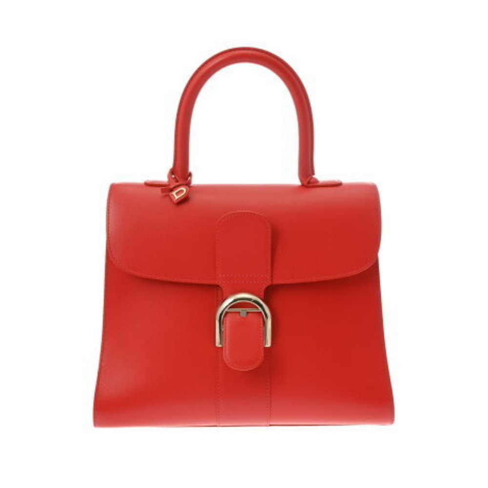 DELVAUX Brillon MM Red Calf Handbag